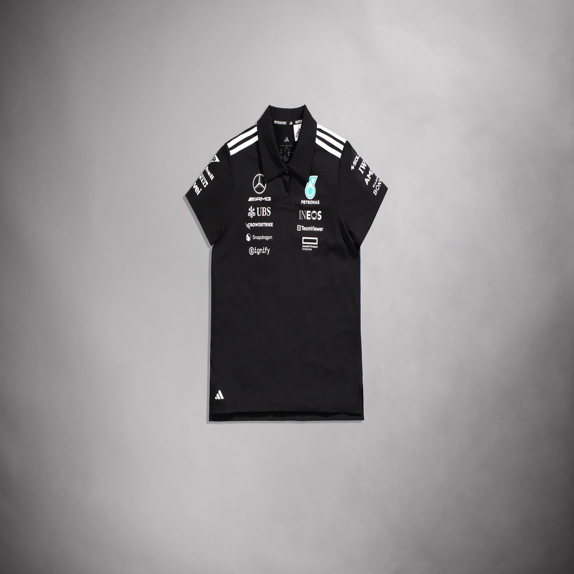 Mercedes AMG Petronas adidas F1 2025 Team Polo - Black